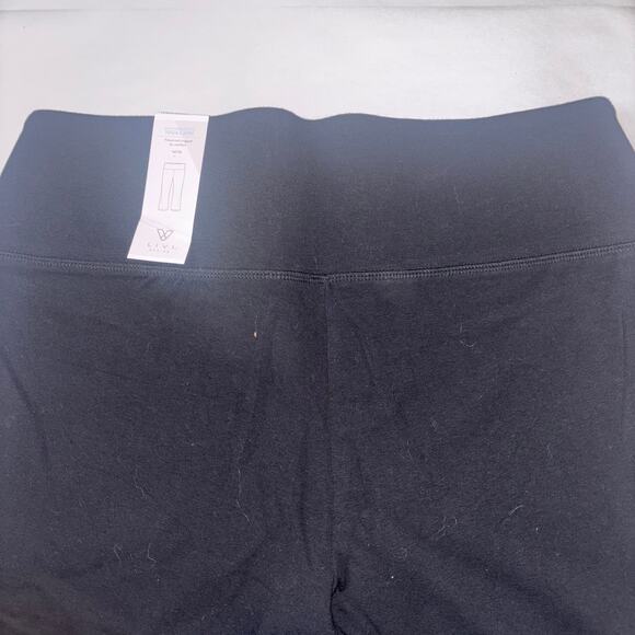 Livi Active Signature Stretch Yoga Capri Black NEW Cotton Spandex Wide Waistband - Picture 2 of 7